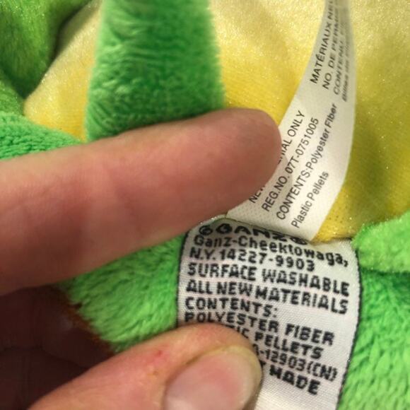 Webkinz Turtle Plush Green Stuffed Animal 11" No Code Brown Yellow Ganz Toy - Picture 9 of 10